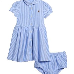 Ralph Lauren Striped Knit Oxford Dress & Bloomer